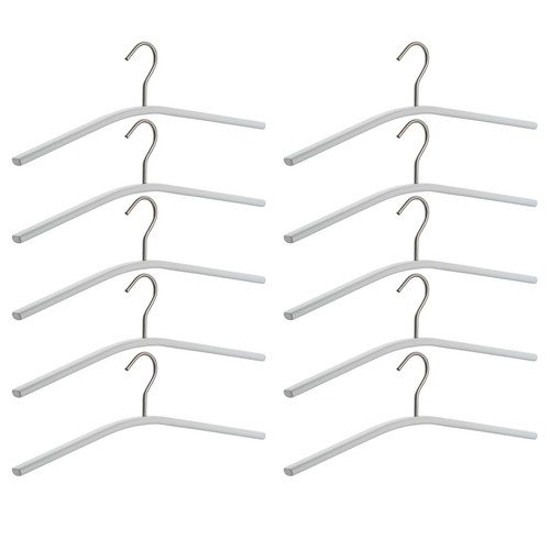 10x metall kleiderbügel weiß - 10x,