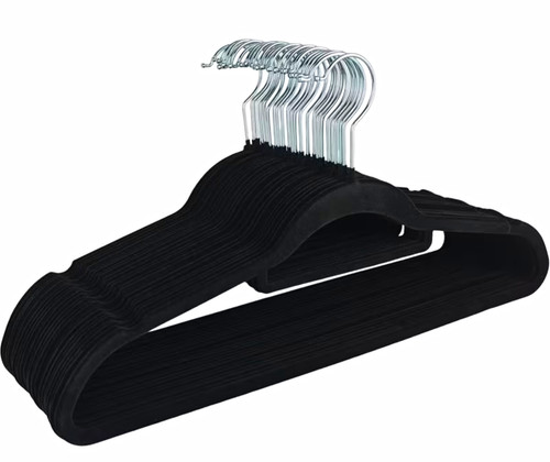 Schwarze samt kleiderbügel - schwarze, samt-kleiderbügel