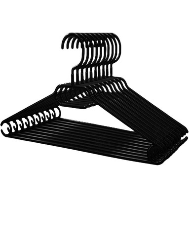 10x kleiderbügel schwarz - 10x,